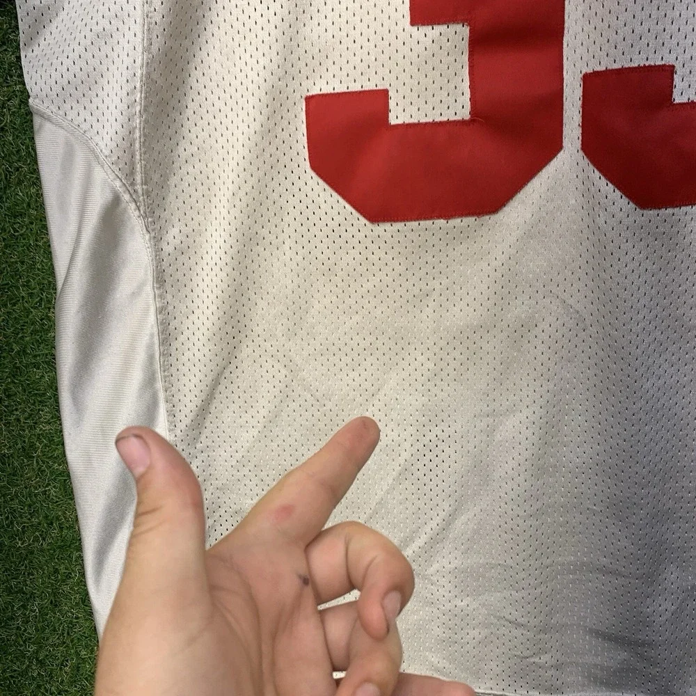 Nike Ohio State Buckeyes Jersey Mens 2XL Joe Gantz #33 Away White Faded Athletic